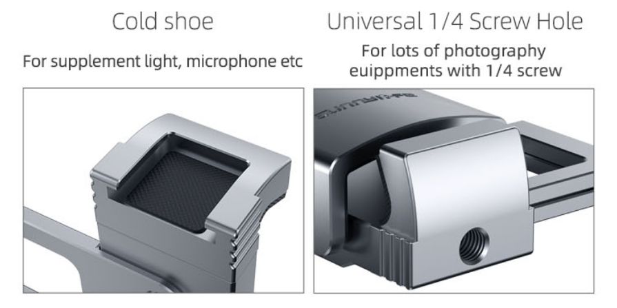 Hliníkový skládací držák Osmo Pocket 1 i 2 a telefonu a mikrofonu, nebo světla 7